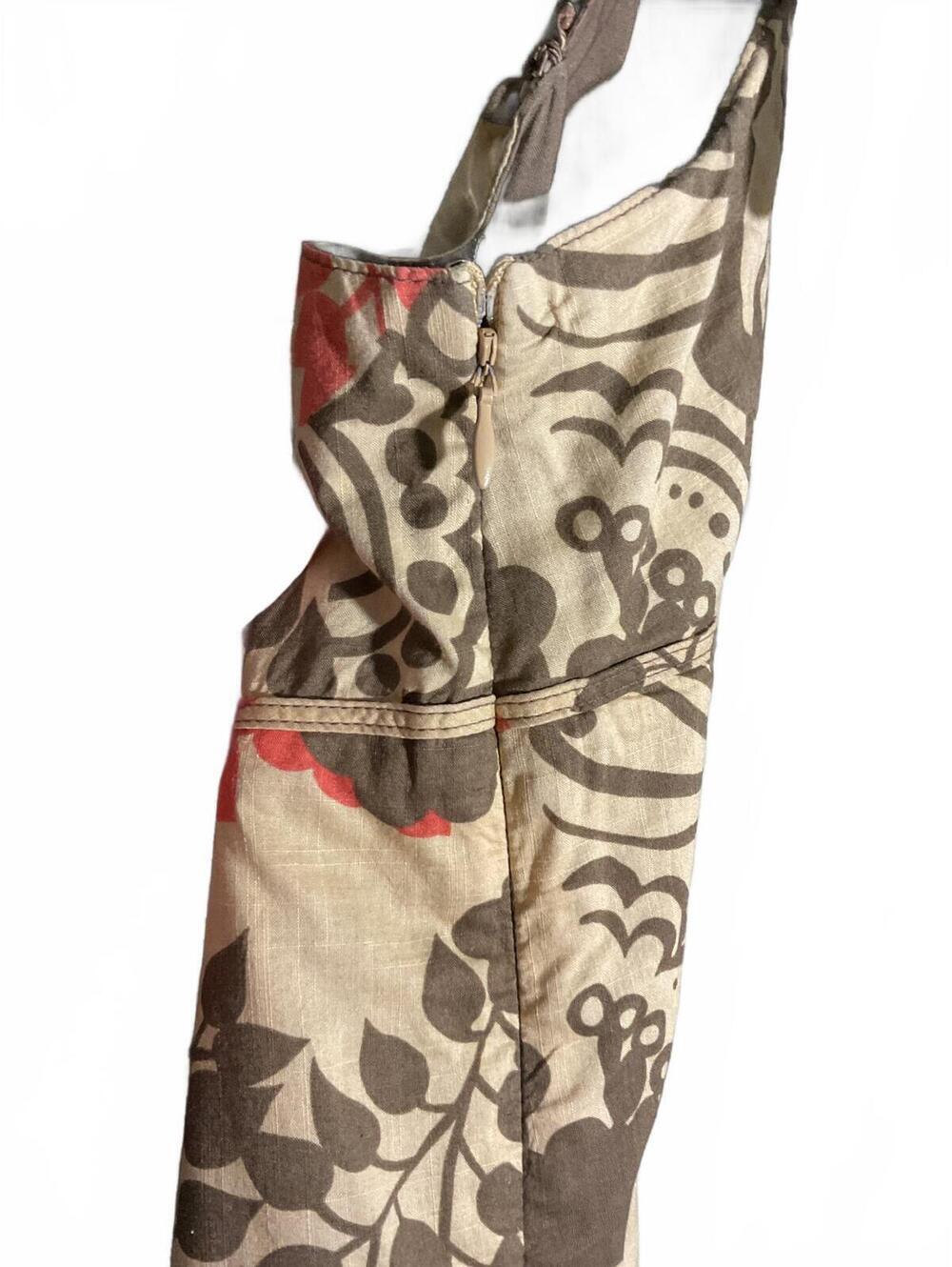 DKNY Drop Waist  Floral Print Midi Dress with Tie Straps Size 14 - Picture 9 of 12